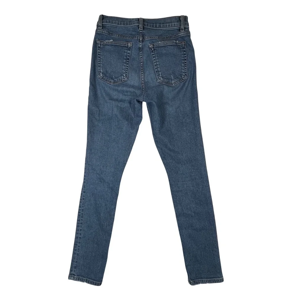 Reformation Mid Skinny Jeans Womens 26x29 Blue Rhine Wash Stretch Made in USA - Picture 3 of 14